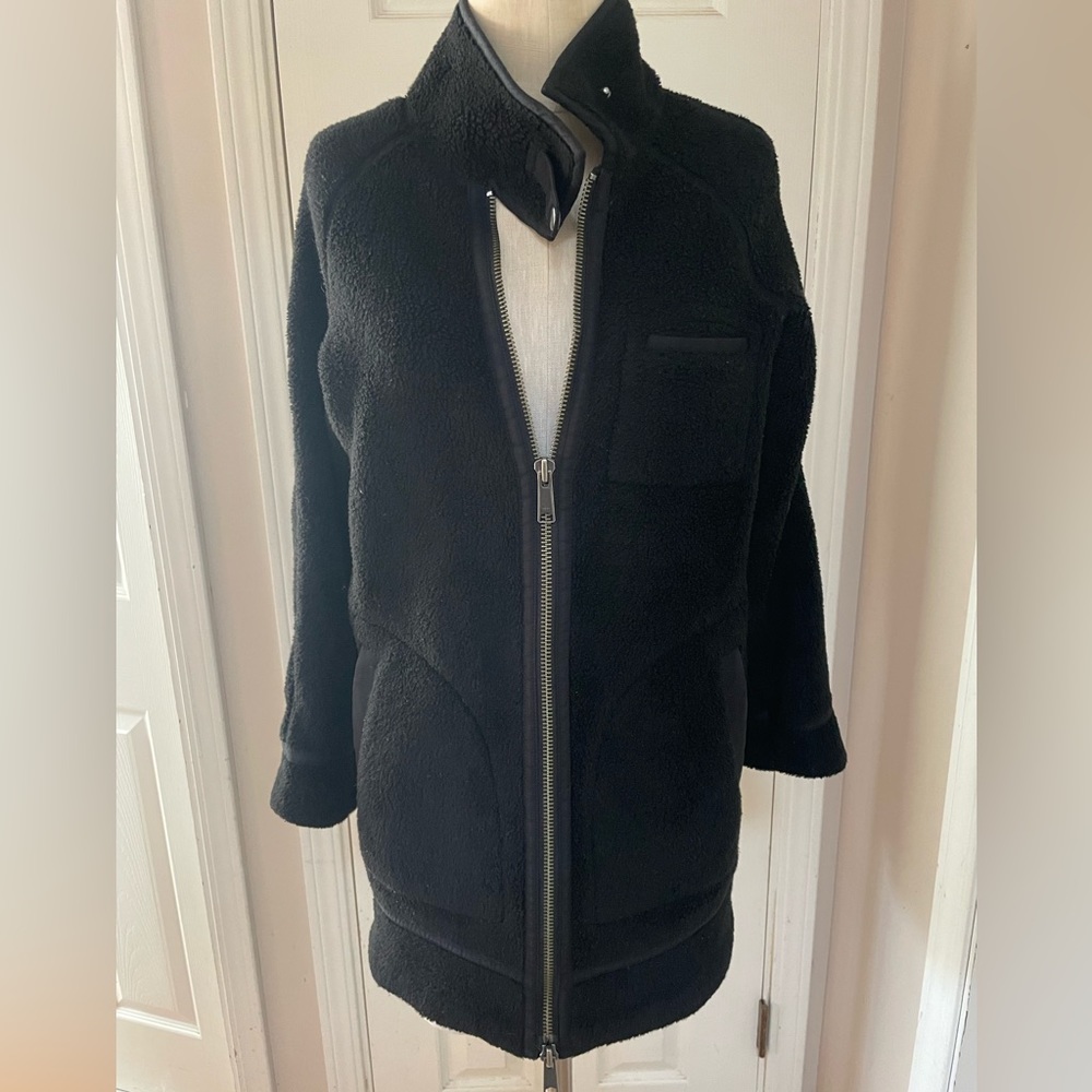 XXS Madewell black Sherpa peacoat